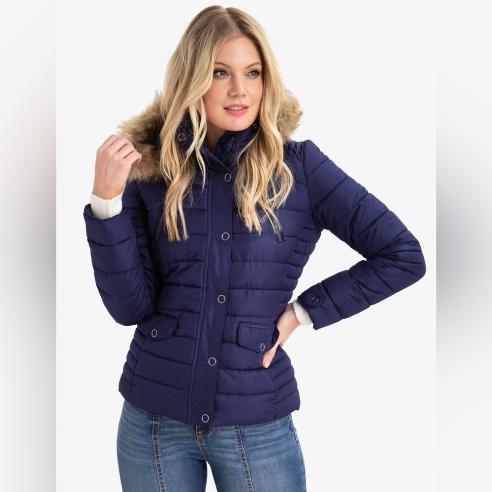 U. S. Polo Assn. FUR HOODED PUFFER COAT